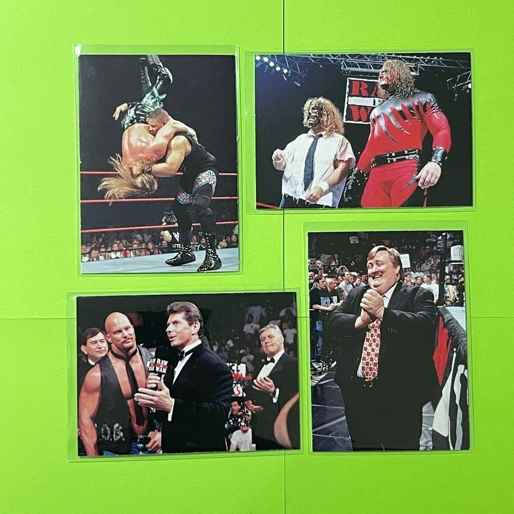 4 WWF 1998 Comic Images Superstarz Wrestling Trading Cards Vince McMahon Mankind